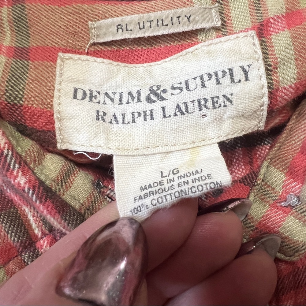 Denim & Supply Flannel Plaid Button-Up Shirt L - Picture 5 of 7